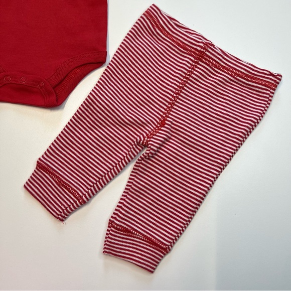 Starting Out 4PC Christmas Outfit, Red Romper, Reindeer Hat, Leggings, NB, NWT! - Picture 6 of 8